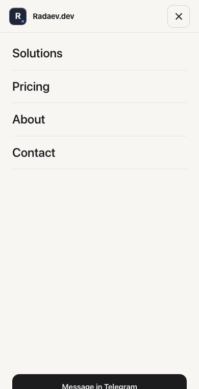 Mobile menu